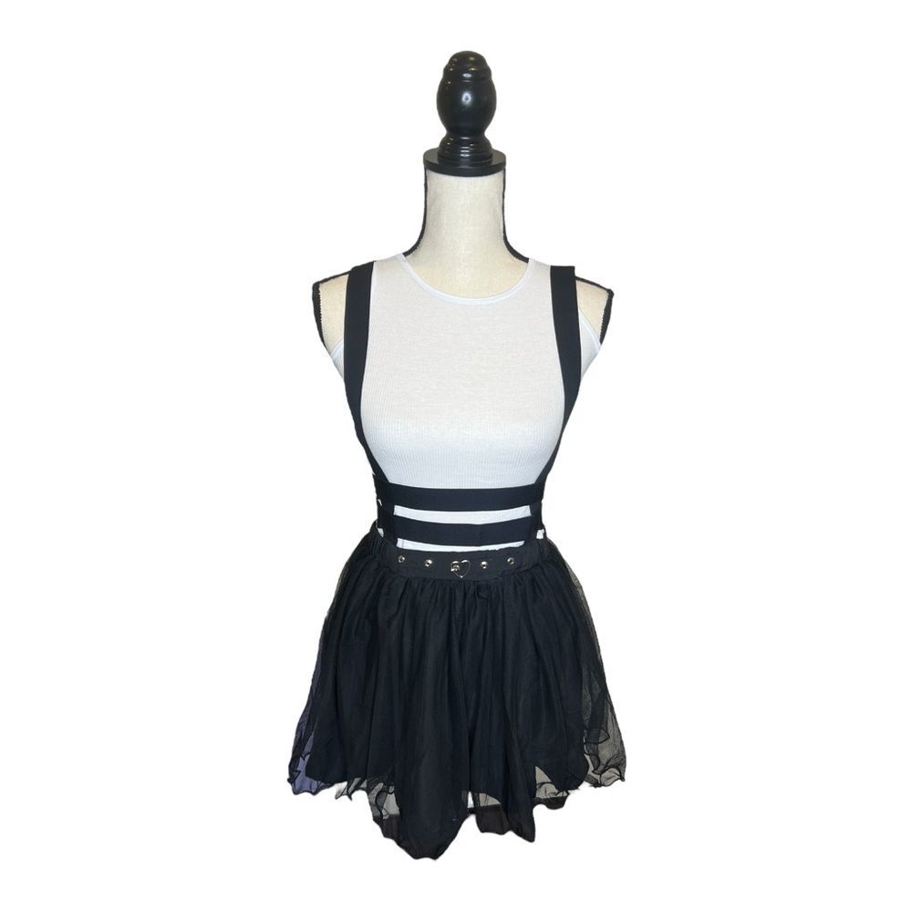 ForLittleBig Goth Overall Tule Black Mini Skirt Size Extra Large